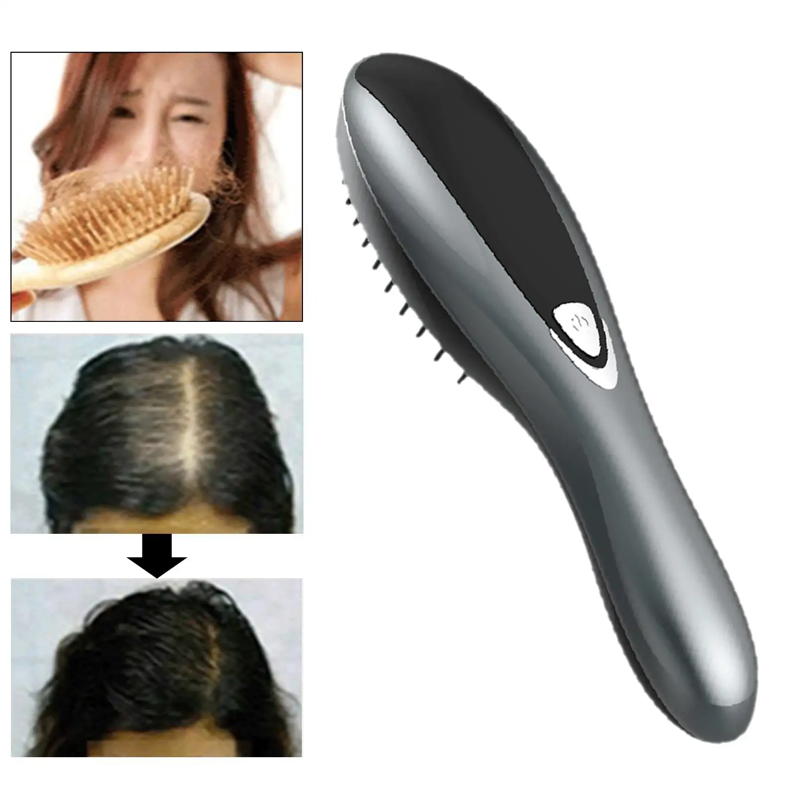 1pc Vibrating Electric Massage Comb Anti-Static for Man Woman 3 Speeds