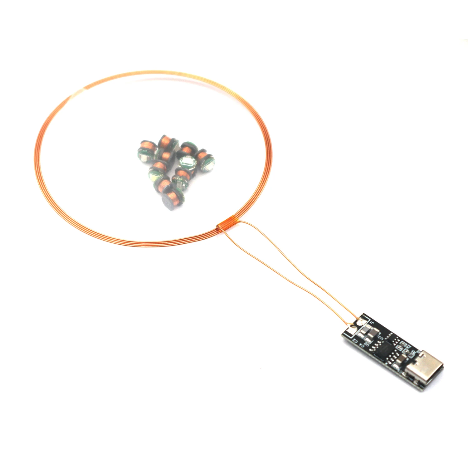 Imagem -02 - Usb 5v Fonte de Alimentação sem Fio Transmissor Bobina Módulo de Carregamento 10 Pcs Led Receptor Lâmpada Iluminação Luz Bandai Gundam Modelo 070 mm