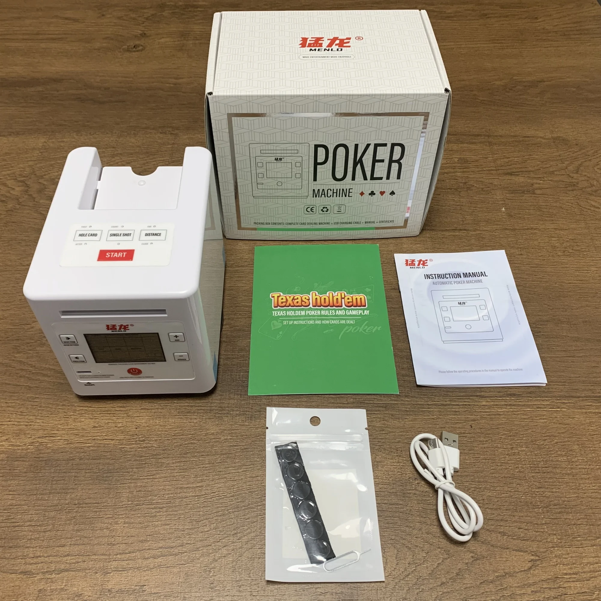 Underoof Automatic Card Dealer, Rechargeable Poker Dealing Machine, Wireless Poker Card Distributor Dispenser for Texas Hold' em