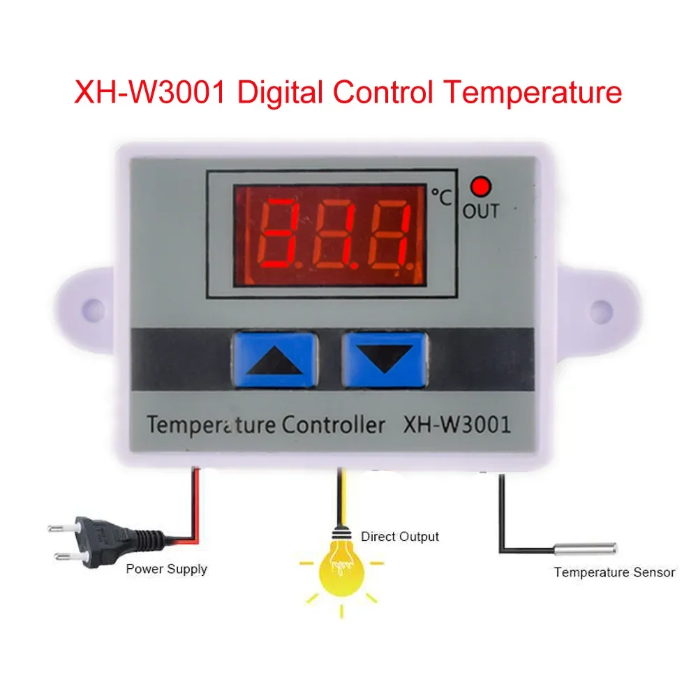 

W3001 110V 220V 12V 24V Digital Temperature Controller Thermostat Thermoregulator Aquarium Incubator Water Heater Temp Regulator