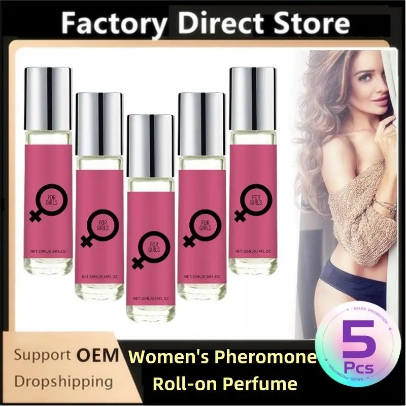 

5Pcs Portable Intimate Partner Roll-on Perfume Pheromone Perfume Stimulates Flirtation Perfume Natural Gentle Perfume For Women