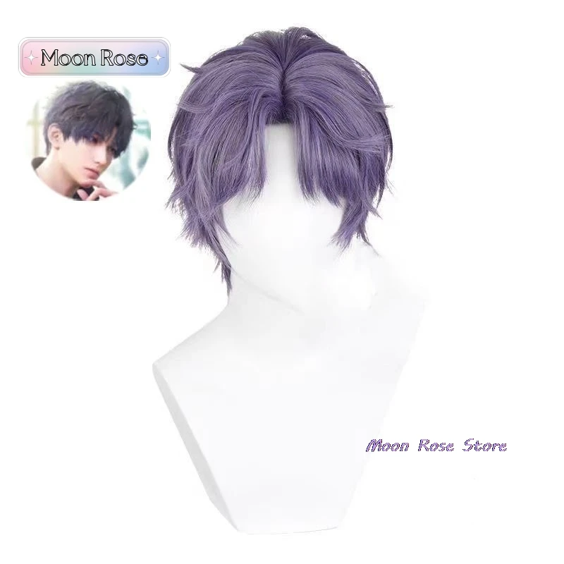 Rafayel Mo Game Love and Deepspace Cosplay Wig Mermaid Artist Pisces Cosplay role play Purple Wig Cosplay Prop Party for Men