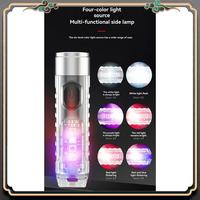 Premium USB Charging Mini LED Flashlight Magnetic Keychain Light With UV Lamp Portable EDC Emergency Camping Torch
