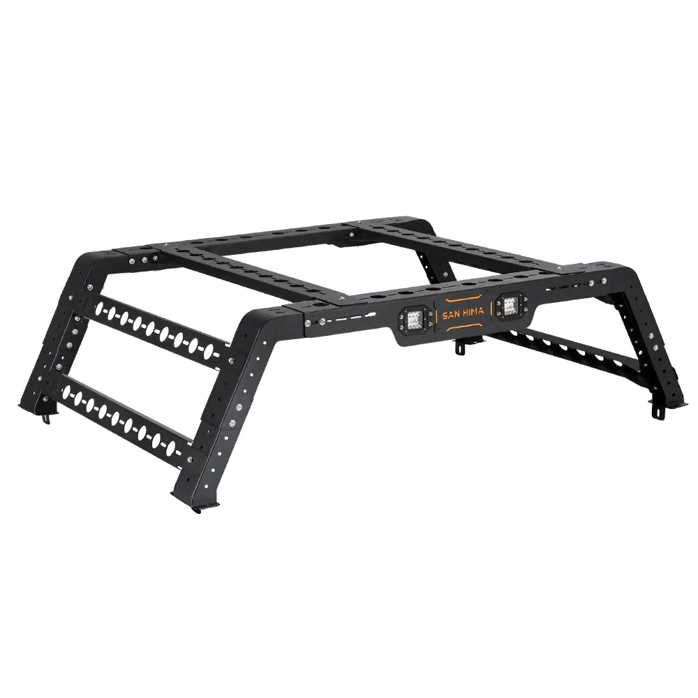 Roof Rack 500KG Capacity Adjustable Multi Functional Cage Truck Bed Rack Ladder for 4x4 Overlanding