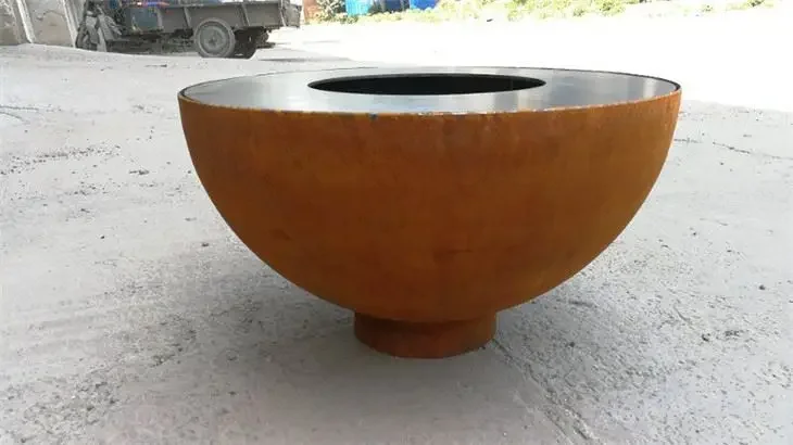 Heavy duty Weathering Steel Fire Pit half ball  fire bowl in corten steel