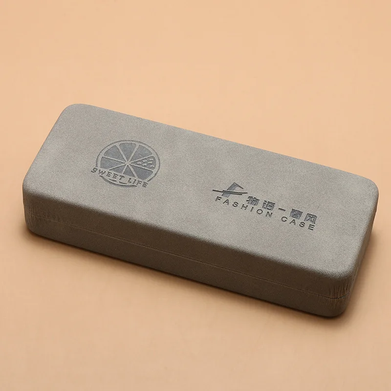 Fashionable square, simple printed sunglasses storage case, portable and pressure-resistant hard shell glasses case