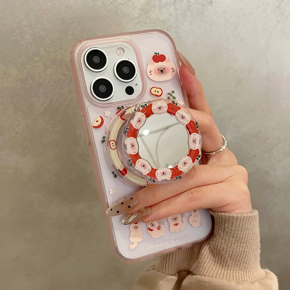 حامل أبل كوري لطيف لهاتف Magsafe حامل Griptok مغناطيسي لهاتف iPhone حامل شحن لاسلكي مضحك قابل للطي