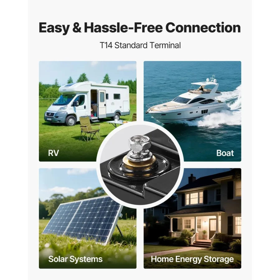 Batteria al litio ferro fosfato BMS a ciclo profondo 12V 50Ah LiFePO4 per camper