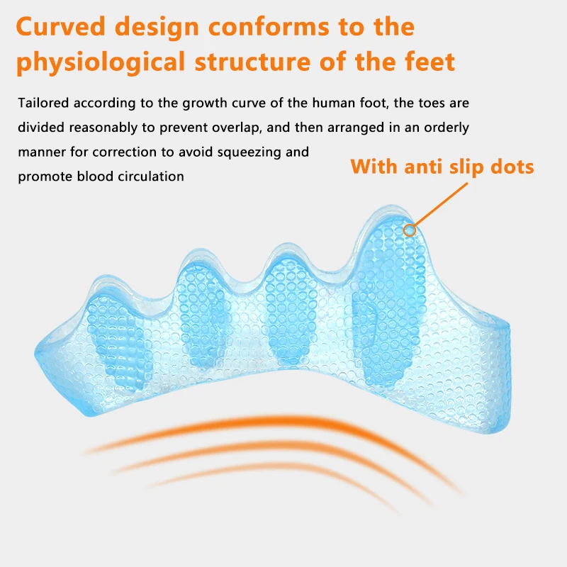 أروح الإبهام الضابط العناية بالقدم اكسسوارات فاصل أصابع القدم مصحح الاطفال تو حامي فاصل