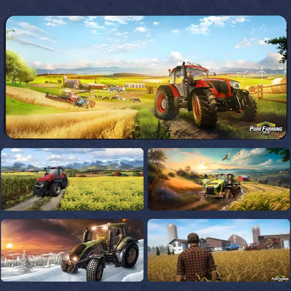 Farming Simulator Mouse Pad Mousepad Large Gaming Mouse Pad LockEdge Thickened Computer Keyboard Table Desk Mat