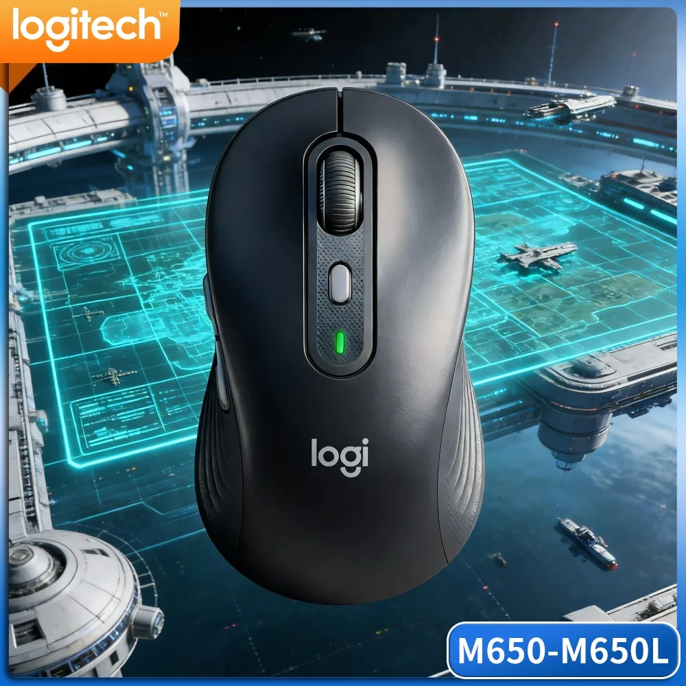 Logitech M650/M650L Ergonomic Mouse Wireless Stable Transmission High Accuracy Tracking Thumb Cushion Support Professional