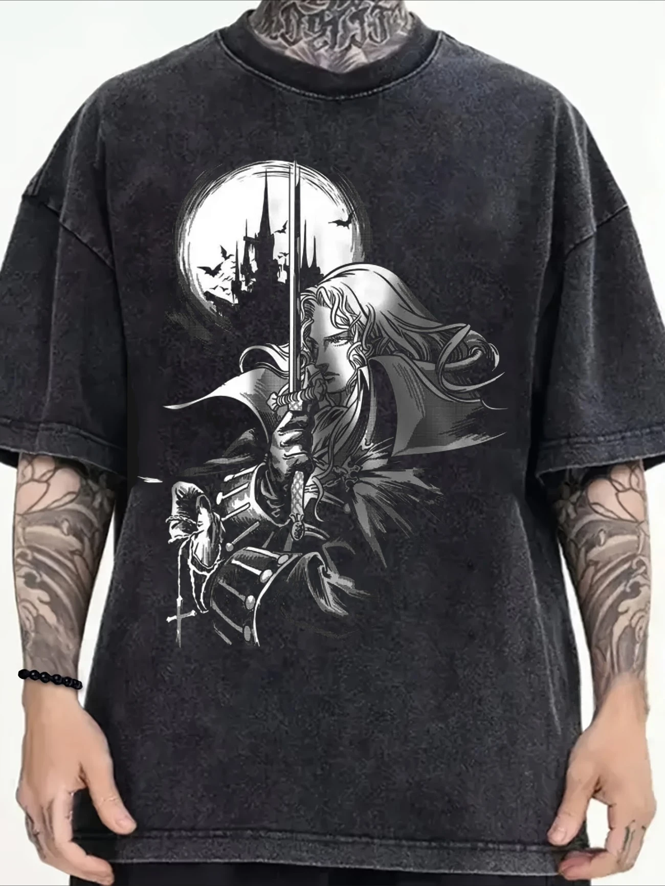 Castlevania Symphony of The Night Novelty Streetwear Gothic Vintage Y2K Washed T Shirt Summer Men Women Tee Casual Oversized Top