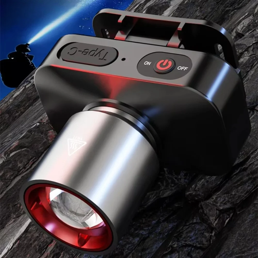 LED Headlamp Multifunctional Zoomable Long Runtime Outdoor Ligh Portable Waterproof Work Torch for Night Fishing Camping