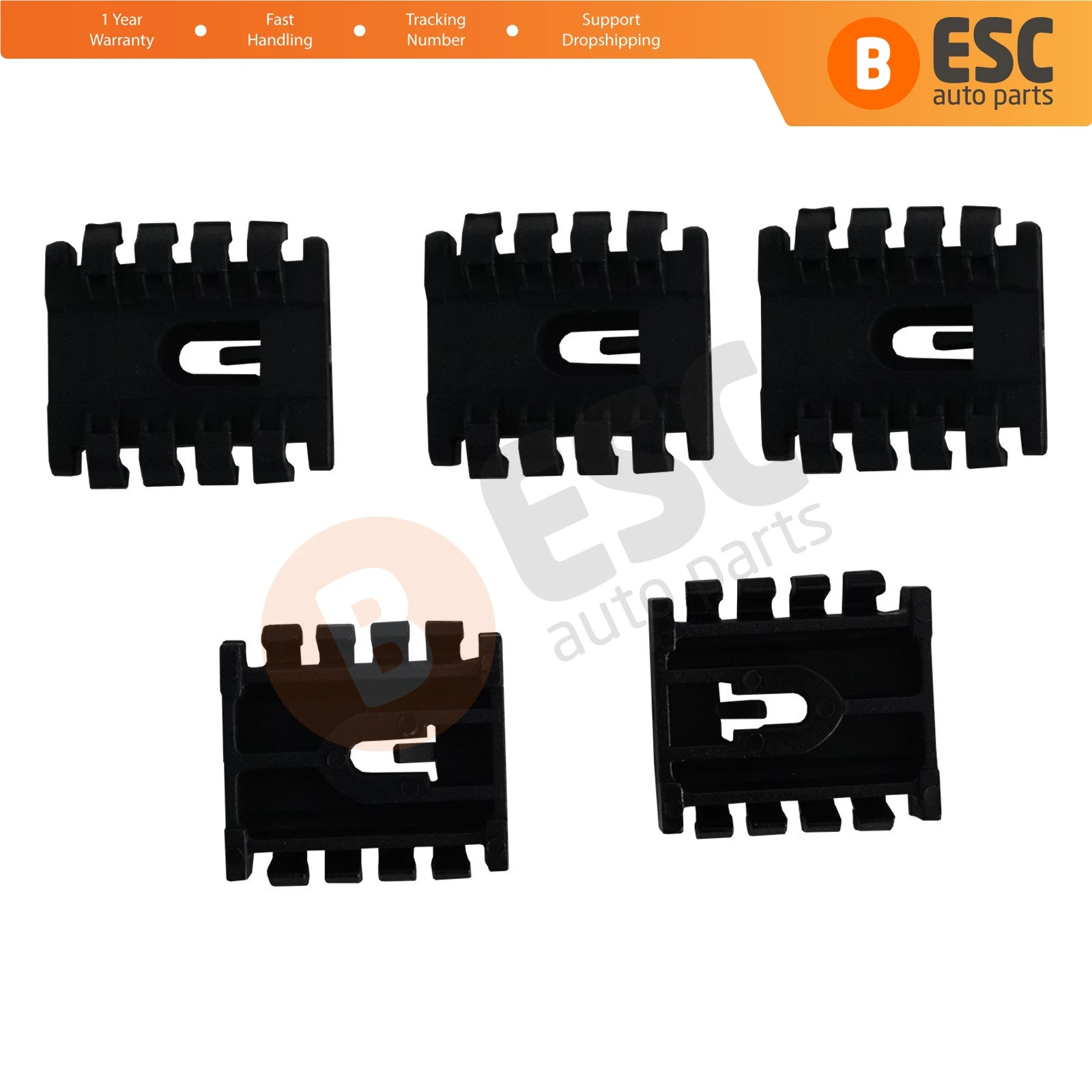 ESC Auto Parts ECF5067 5 Pcs Bus Body Moulding Window Edge Clamp Trim LARGE Clips A0079882378 for Mercedes Travego Bus