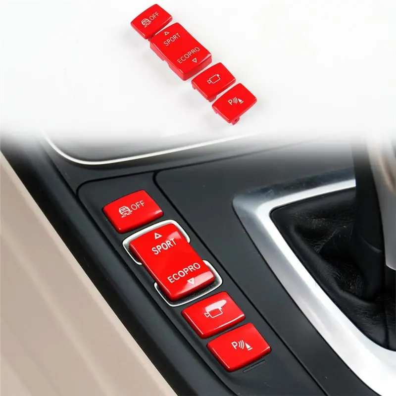 A64P-Car Gear Shift Switch Trim Cover Kit ESP Sport Radar For BMW 1 2 3 4 F20 F22 F23 F30 F32 F36 Interior Accessories