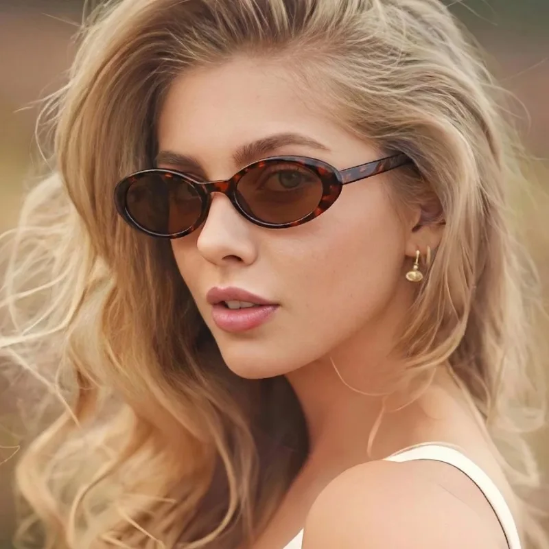Vintage Cat Eye Sunglasses Men Luxury Brand Designer Small Oval Sun Glasses Retro Fashion Women Eyewear Oculus