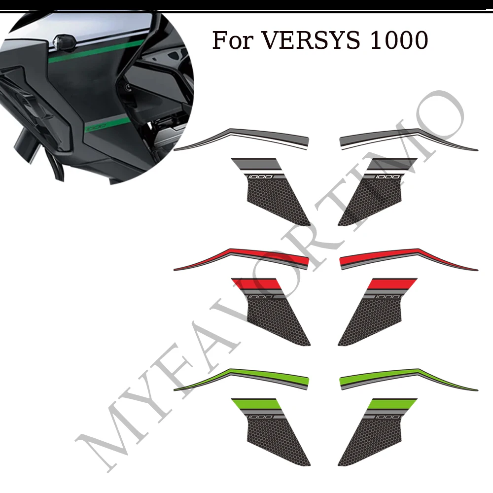 

For Kawasaki VERSYS 1000 SE LT Motorcycle Stickers Decals Trunk Luggage Cases Side Gas Fuel Oil Kit Knee Protector Tank Pad