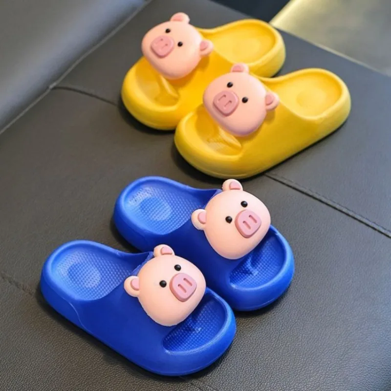 Kids' Cartoon Slippers Non Slip Soft Sole Summer Indoor Baby Bath House Shoes Waterproof Cloud Comfort for Toddler Boys Girls