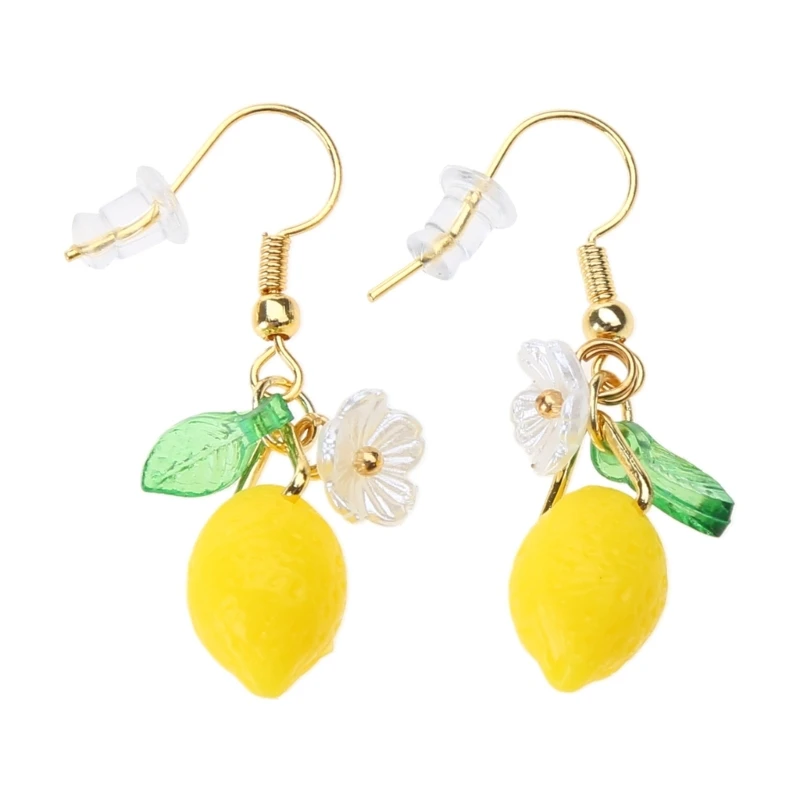 Stylish Citrus themed Earrings Stylish Ear Hooks for Fashion forward Individuals