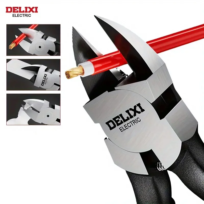 DELIXI ELECTRIC Nozzle Plier 50CRV ChromiumVanadiumSteel CNC PrecisionGrinding Superhard Blade,Cutting Plastic、Electronic Repair