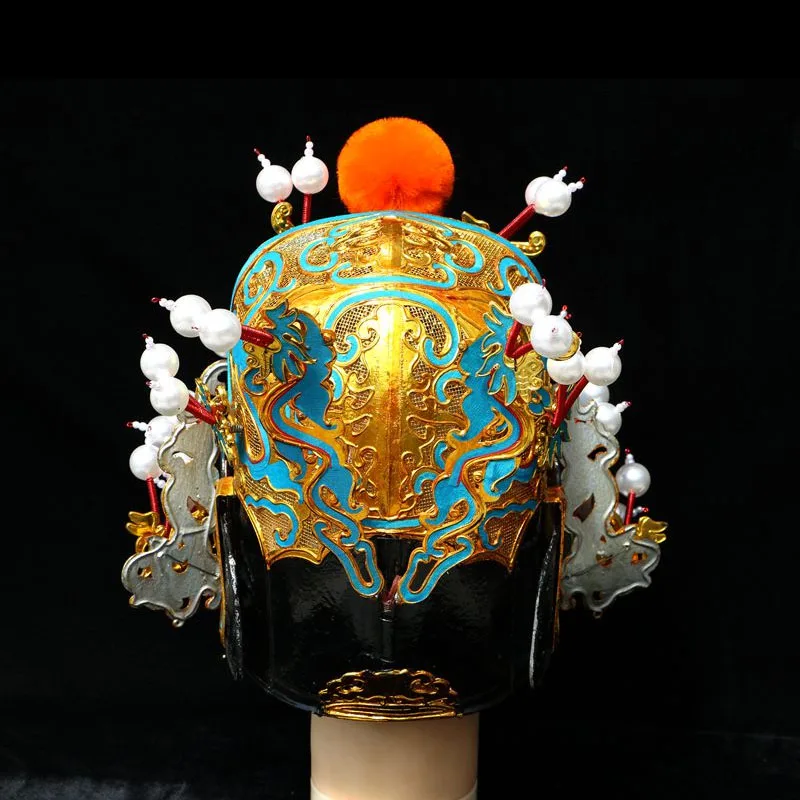 Chinese Traditional Opera King Hat, Opera Headdress, Peking Opera, Yue, Henan Opera, Stage Performance, Helmet Handmade