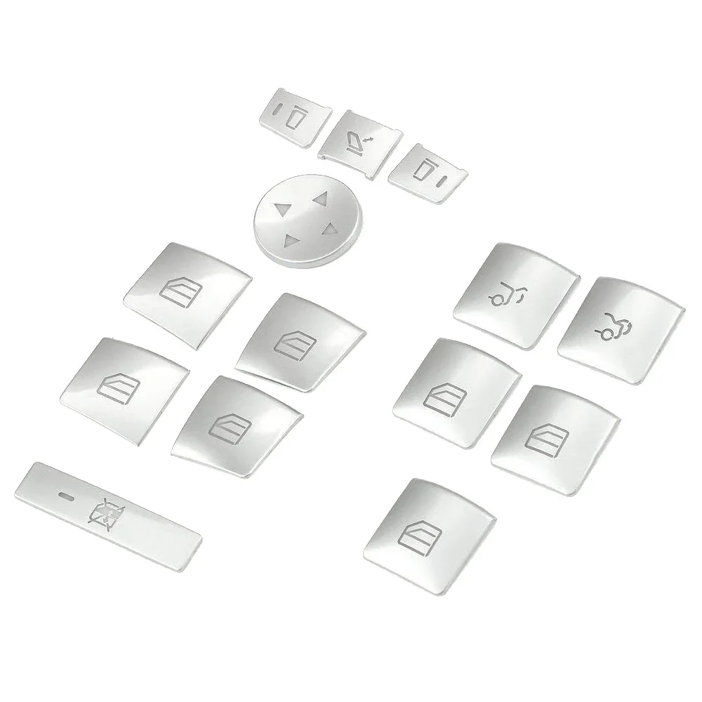 Inner Door Armrest Window Switch Button Trim Cover Sticker for Benz GLK ML GL A B C E G Class W204 W212 W246 W166 X166
