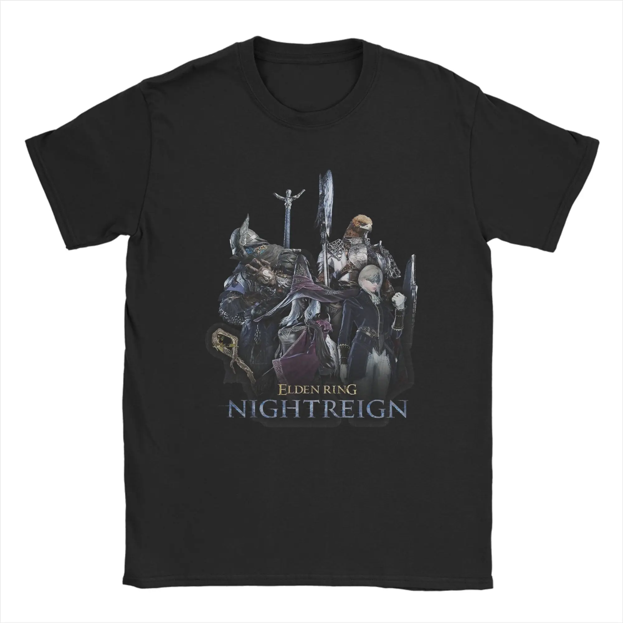 

Graphic Printing Eldeneds Ringeds Nightreign Revenant pixel T Shirt for Men Women Cotton T-shirts Short Sleeve Clothes