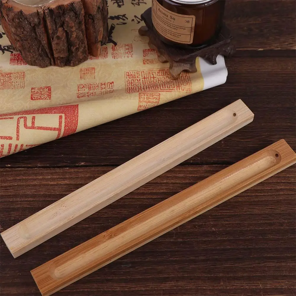 Bamboo Bamboo Board Incense Holder Eco-friendly Anti-Ash Flying Incense Stick Holder Natural Japanese Style Incense Ash Catcher