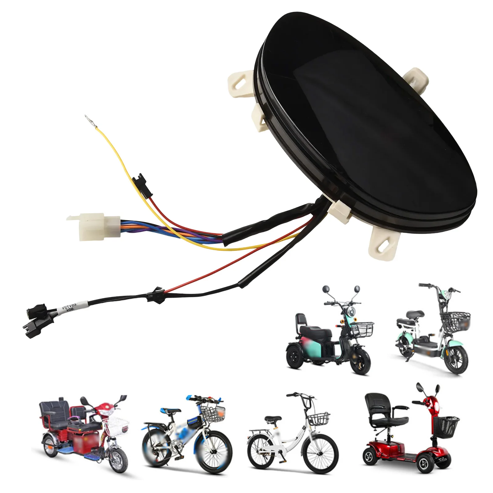 Ebike شاشة الكريستال السائل موتور عداد السرعة شاشة دراجة كهربائية سكوتر شاشة كبيرة واسعة عرض سهلة التركيب 1x العرض
