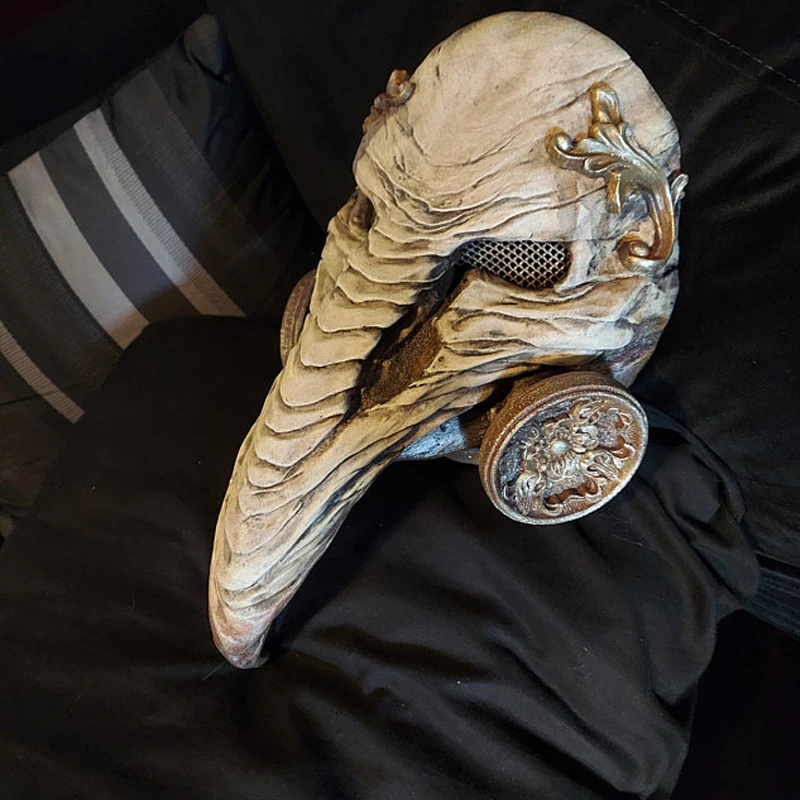 Steampunk Plague Doctor Mask SCP-049 Cosplay Medieval Raven Beak Full Head Halloween Costume