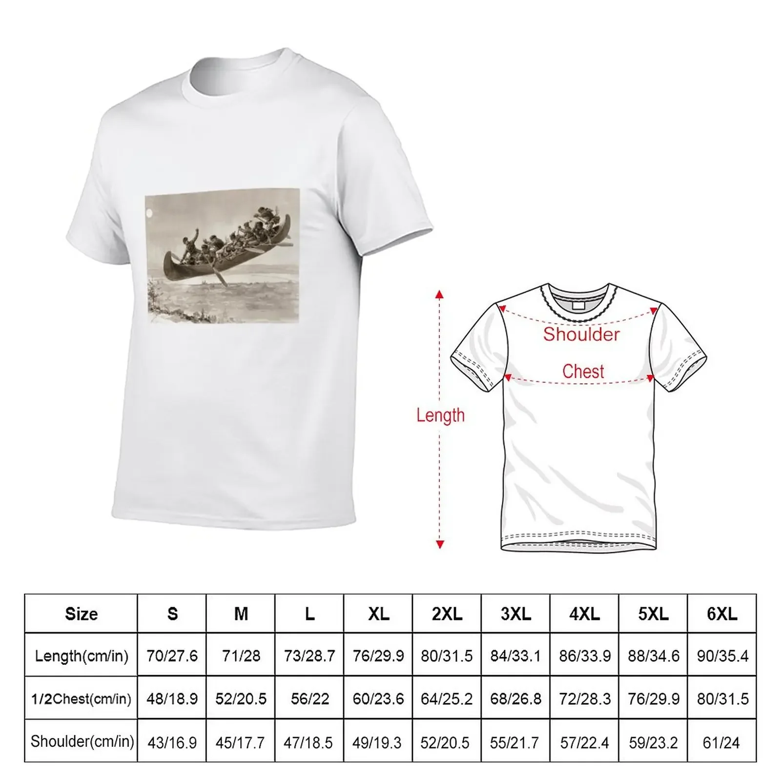 La chase galerie by Henri Julien - Tshirt - The Bewitched Canoe - The Flying Canoe T-Shirt customizeds men t shirts image 2