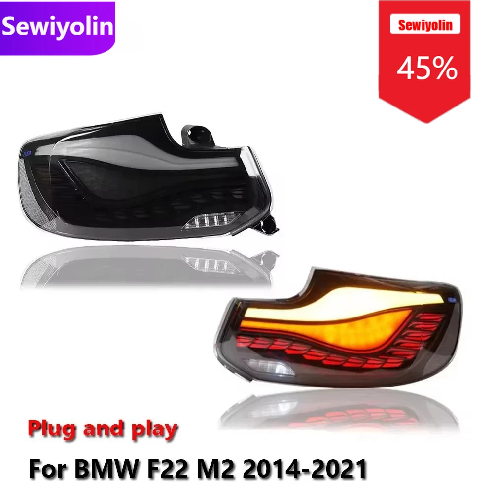 

Автомобильный светодиодный задний фонарь DRL в сборе для BMW F22 M2 2014-2021, автоматический задний противотуманный фонарь DRL, стоп-сигнал, указатель поворота Plug and Play
