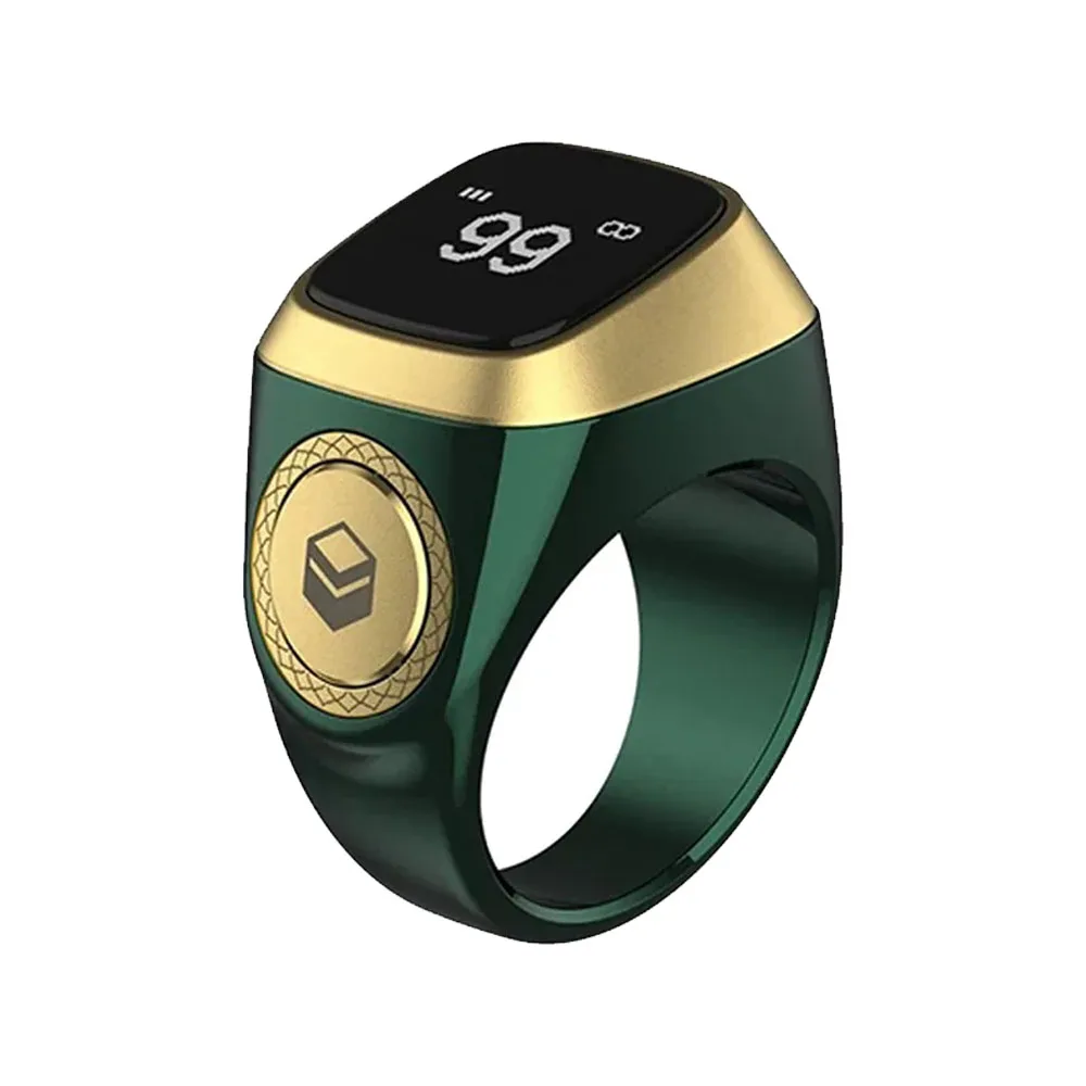 2026 Qibla Smart Zikr Ring Praise Tasbih Tally Electronic Digital Counter for Muslims 5Prayer Time Vibration Reminder Waterproof image 3