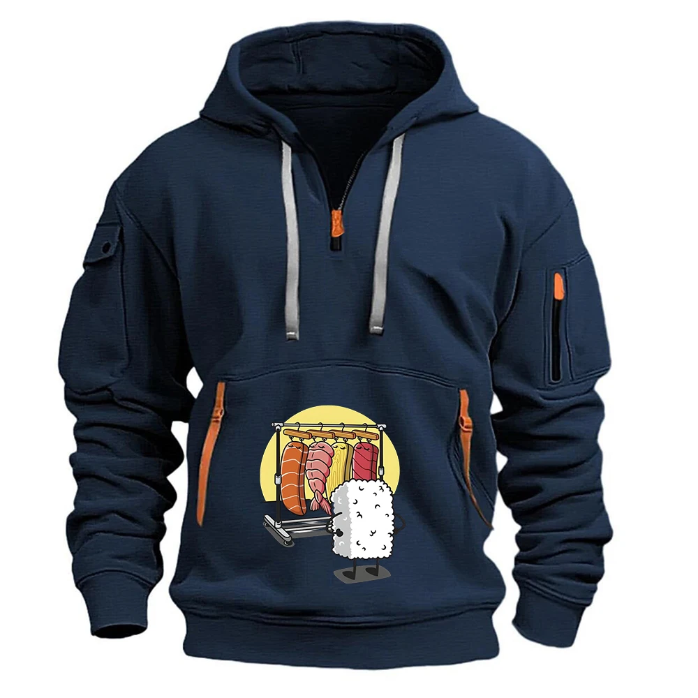Funny Sushi Wardrobe Free and Unrestrained High Quality Convenient and Practical Spring And Autumn Hoodies Jacket Coat