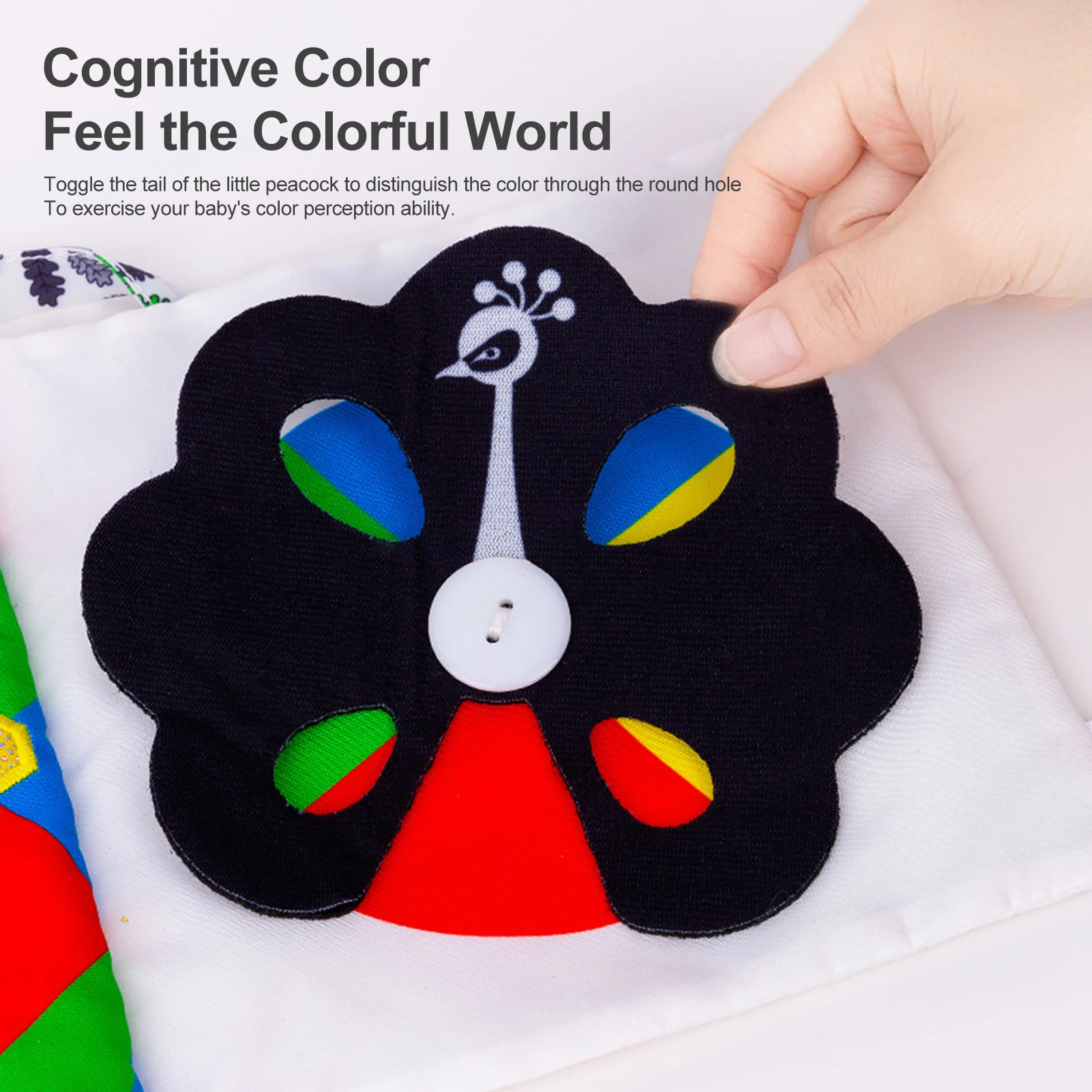 Crinkle Cloth Books Soft Cloth Book For Babies Infant High Contrast Toys Early Learning Montessori Toy Book With Safety Mirror