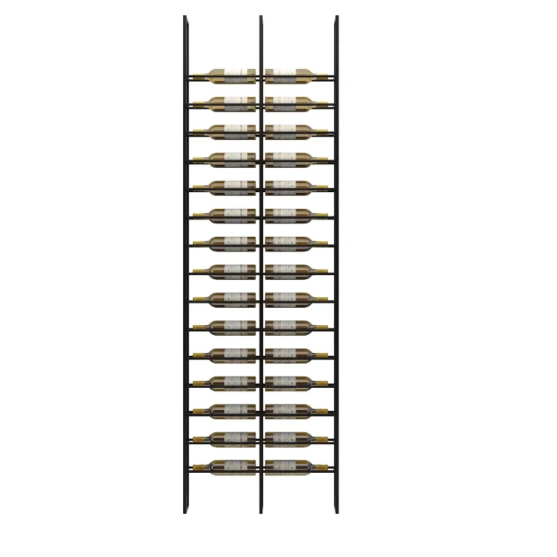 Floor-to-ceiling wrought iron wine rack screen, multi-layer wine rack partition, wall wine bottle rack, display rack, card seat