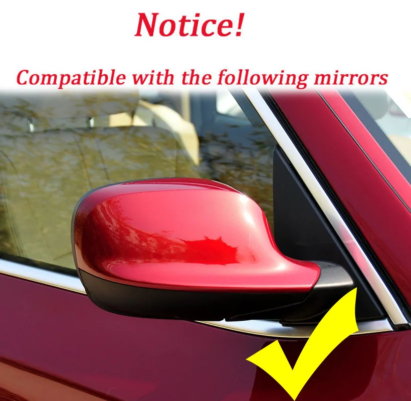 High Quality 2pcs M Style Black Side Mirror Covers Replacement For BMW  X3 F25 X1 E84 Pre-LCI 2010 2011 2012 2013