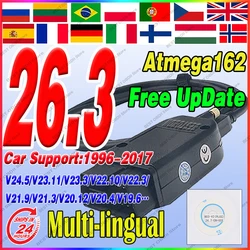 2026 Newest V26.3 V24.7 VCD'S VAGCOM Scanner Tools Scanne Diagnostic HEX Atmega162 V2 Tools FOR V-W AU-DI Sko-da Se-at español