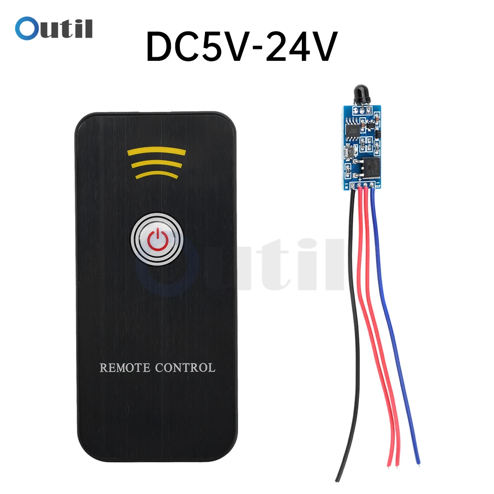 DC 5V 24V Relay Module One-button/two-button Infrared IR Remote Switch Control Relay Driving Controller with Remote Controller