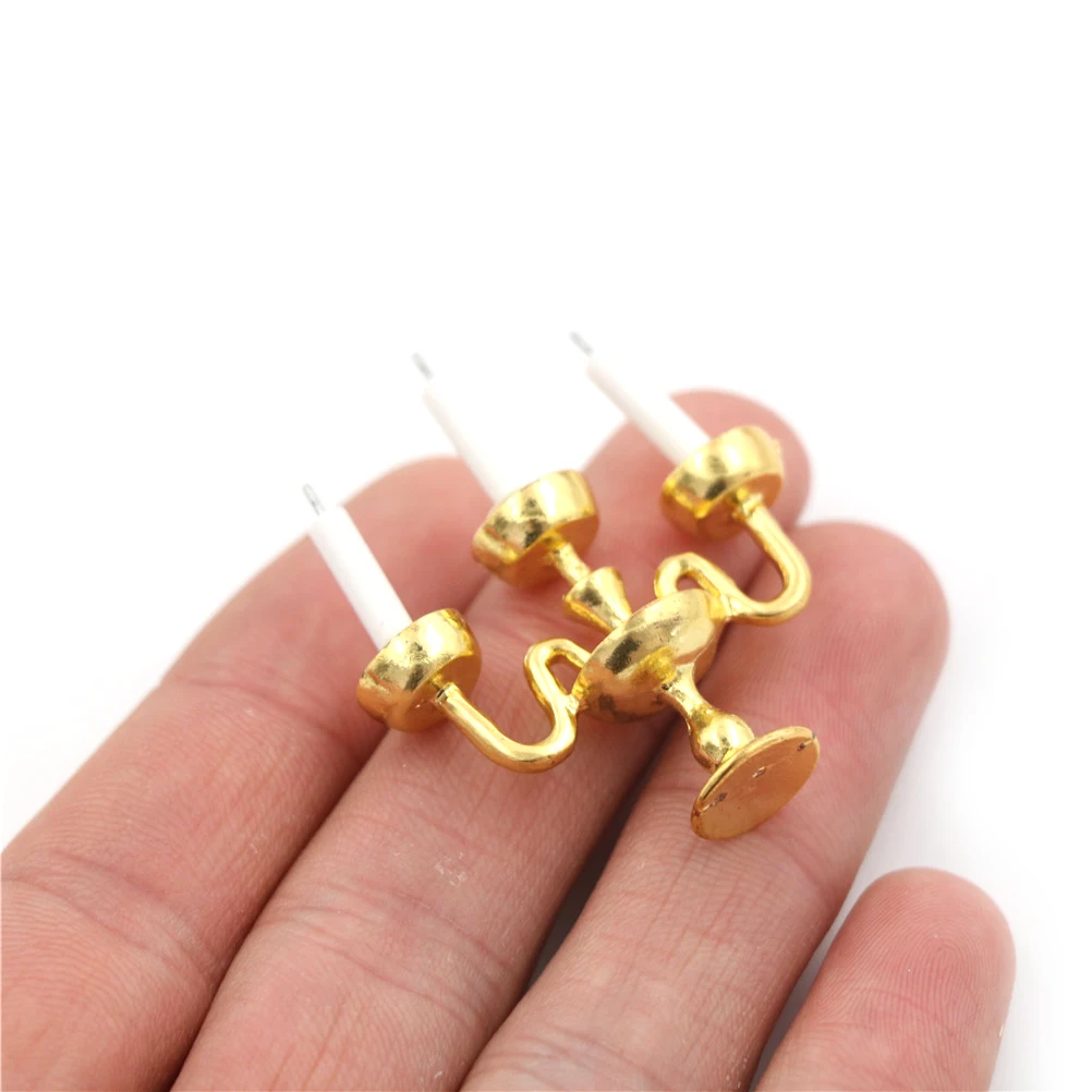 Neuankömmling Miniatur Puppenhaus Kerzenhalter Puppenhaus Miniatur Möbel Zubehör im Maßstab 1:12 so tun, als würde man Spielzeug spielen