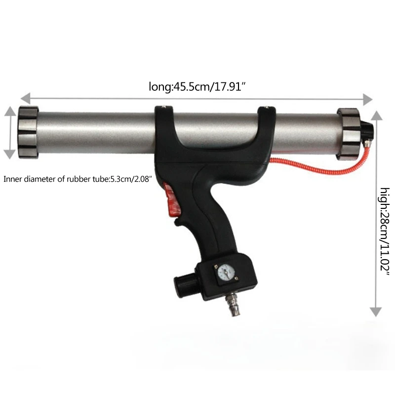 Pistola per calafataggio pneumatica sigillante ipiip per calafataggio con salsicce da 600 con impugnatura ergonomica