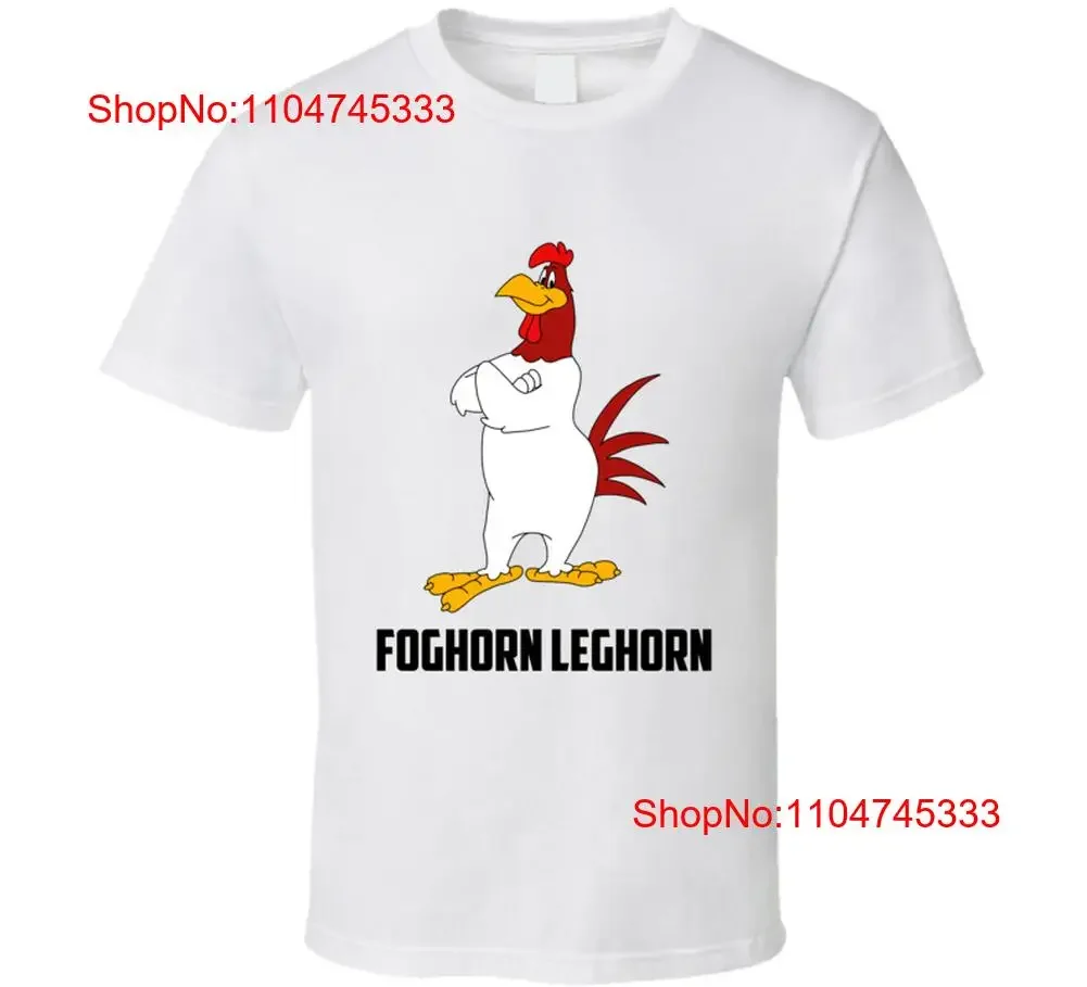 Foghorn Leghorn personaje de dibujos animados Cool Fan camiseta vintage lavado ropa de diseñador Top para uso diario homme Unisex ligeramente