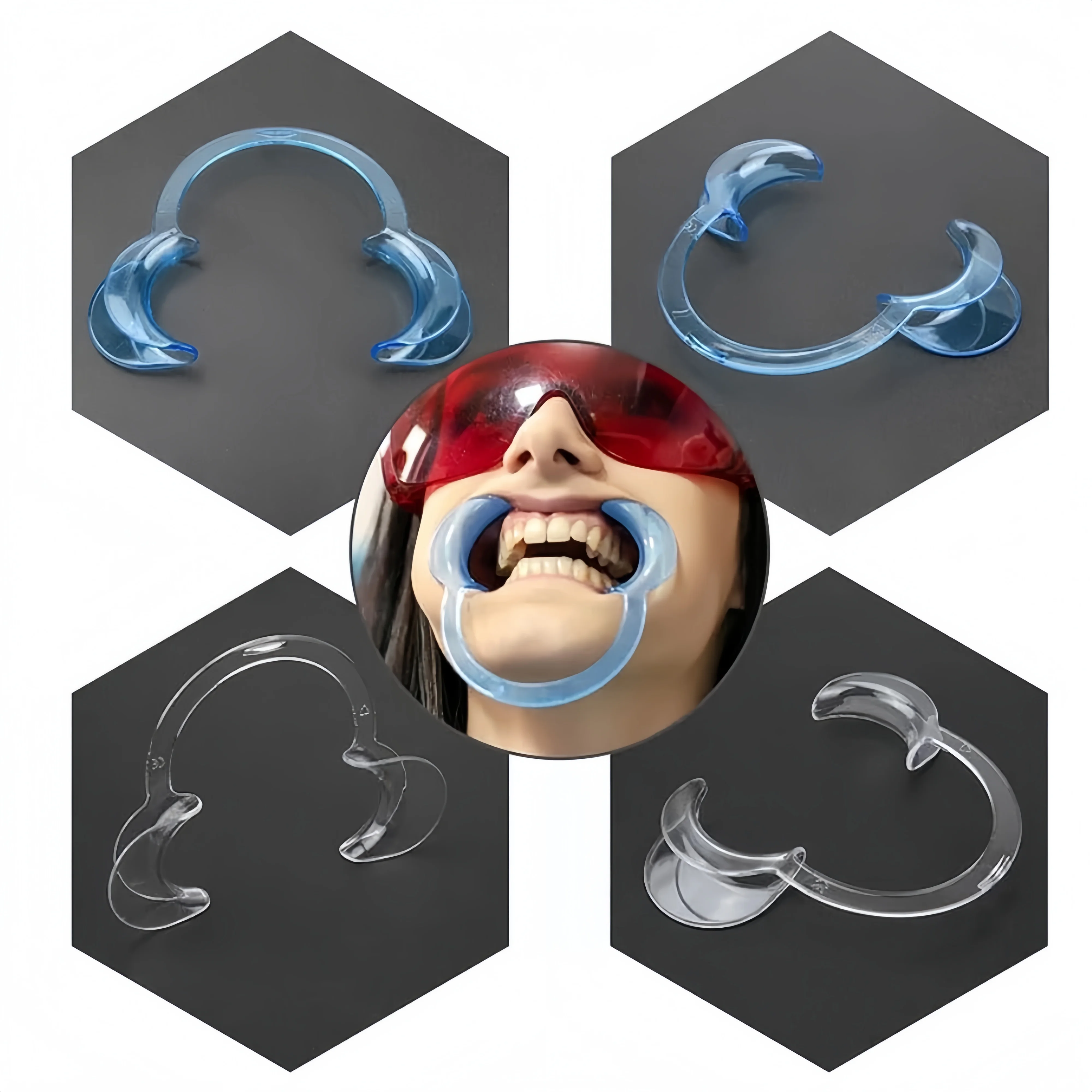 

10pcs Dental C-shape Cheek Retractor Lip Mouth Opener Intraoral Dentist Orthodontic Tool For Tooth Whitening