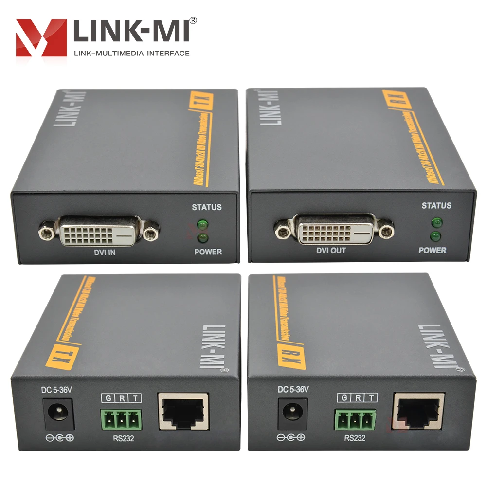 3D 70M DVI HDBT 익스텐더 Cat6/7 케이블을 통한 4K 지원, RS232 고호환성 플러그 앤 플레이