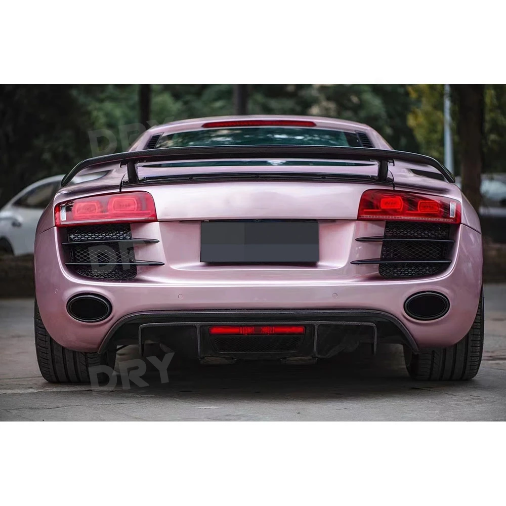 

Carbon Fiber Auto Rear Bumper Exhaust Lip Diffuser for Audi R8 GT V8 V10 2010-2015 FRP Replacement Body Kits Accessories