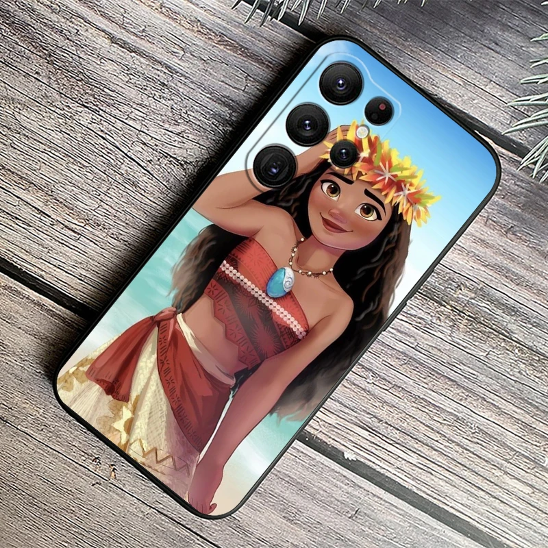 Disney Moana Ocean Film для Samsung Galaxy S24 S23 S22 S21 S20 FE S10 S10E Plus Ultra Pro Lite 5G Черный чехол для телефона из ТПУ