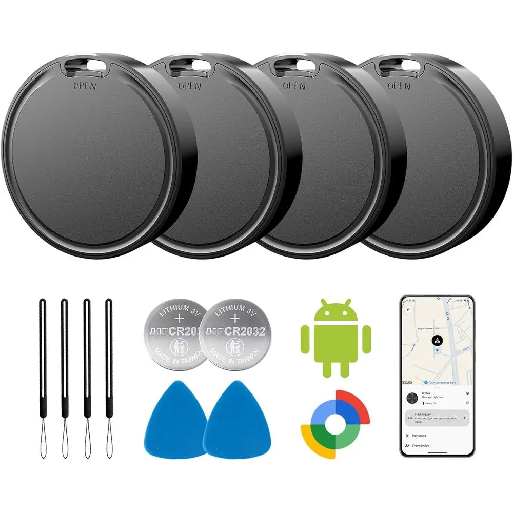 

Air Tags for Android,Air Tags-4 Pack Android,Android Tracker Tags,2 Year Battery Life,Google Find Trackers for Google'S Find Hub