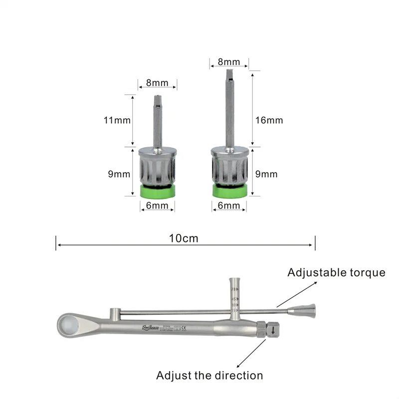 Dental Implant Torque Wrench Ratchet Screwdriver Repair Tools Wrench Kit Universal Prothstic Box Dentistry Equipment