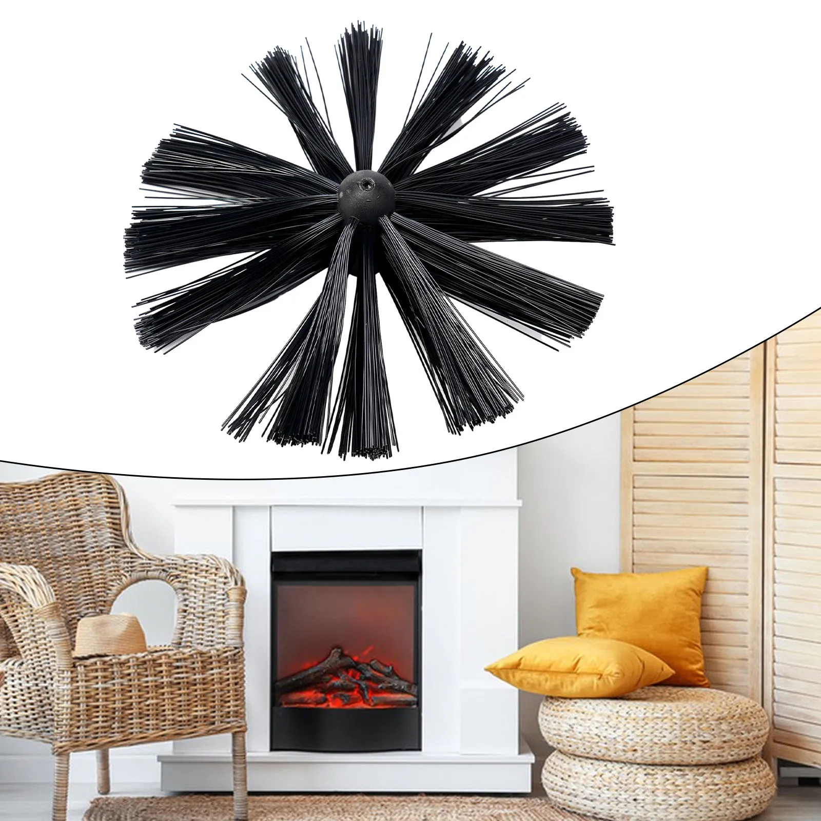 

Pipe Brush Chimney Brush Dryer Fireplace For Drain Rods Stoves 200mm Cleaning Brush Cleaning Fireplace Range Hood