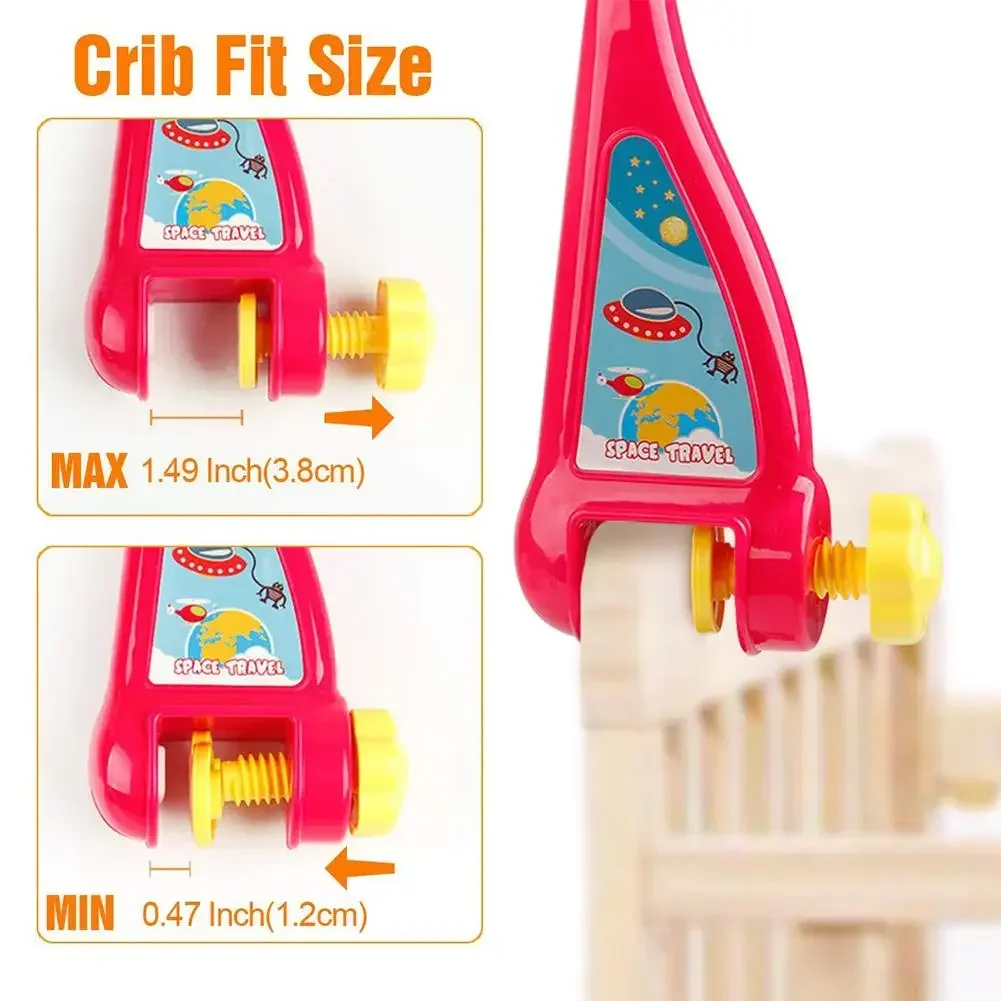 Baby Crib Mobile Hanging Bell for 0-12 Month Light Projection Rotation Bed Rattles with Music Newborns Babies Infant Toys Gifts